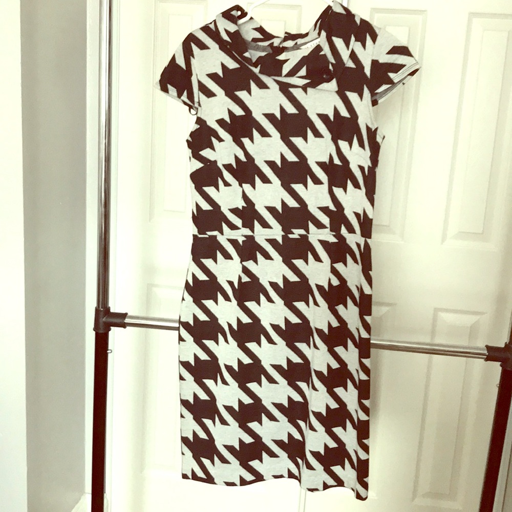Geometric black and gray dress